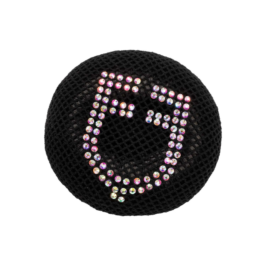 Hair net with rhinestones.