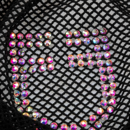 Hair net with rhinestones