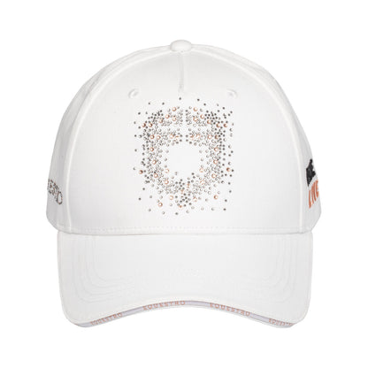 Baseball cap with rhinestone logo
