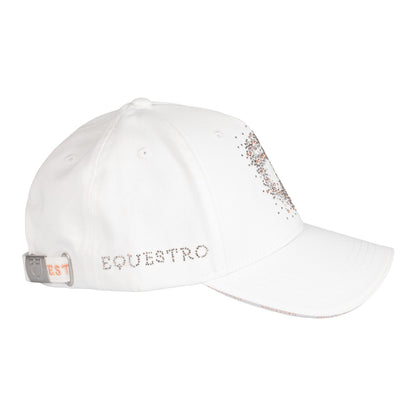 Baseball cap with rhinestone logo