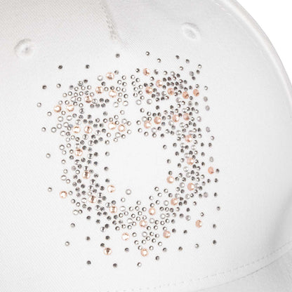 Baseball cap with rhinestone logo