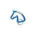 ALUMINUM HORSE HEAD KEYCHAIN.