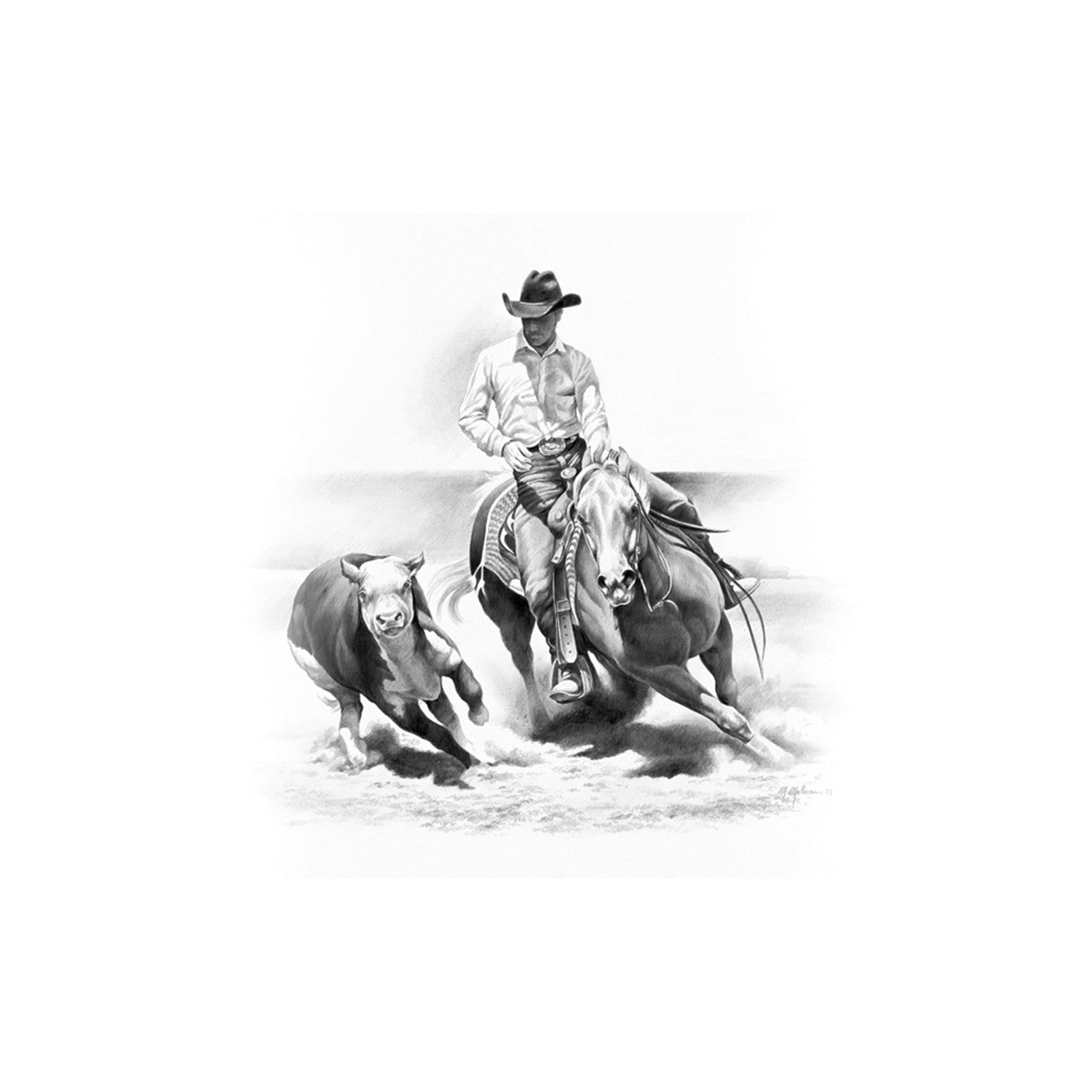 PRINT WITH EQUESTRIAN SUBJECTS.