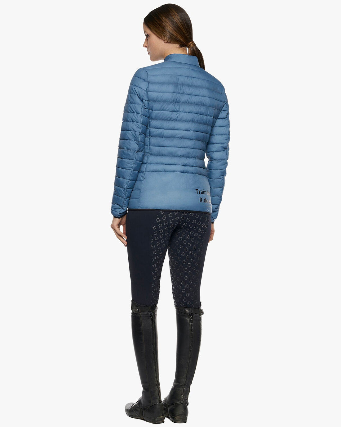 Cavalleria Toscana Team Red Stripe Quilted Jacket Light Blue