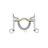 SPEC.DRESSAGE BIT SENSOG.16MM WITH 7CM ST.ST. CHEEKS