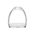 FILLIS STIRRUPS - STAINLESS STEEL, SIZE 120 MM WITH WHITE RUBBER PAD.