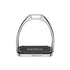 FILLIS STIRRUPS - STAINLESS STEEL, SIZE 120 MM WITH BLACK RUBBER PAD.