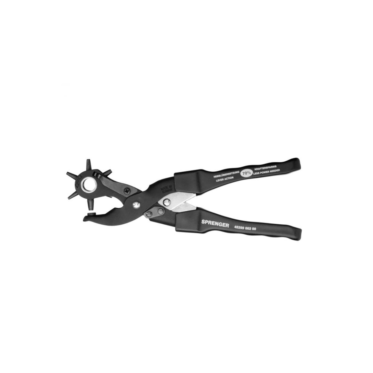 POWERFUL REVOLVING LEATHER PUNCH - 70% LESS POWER NEEDED.