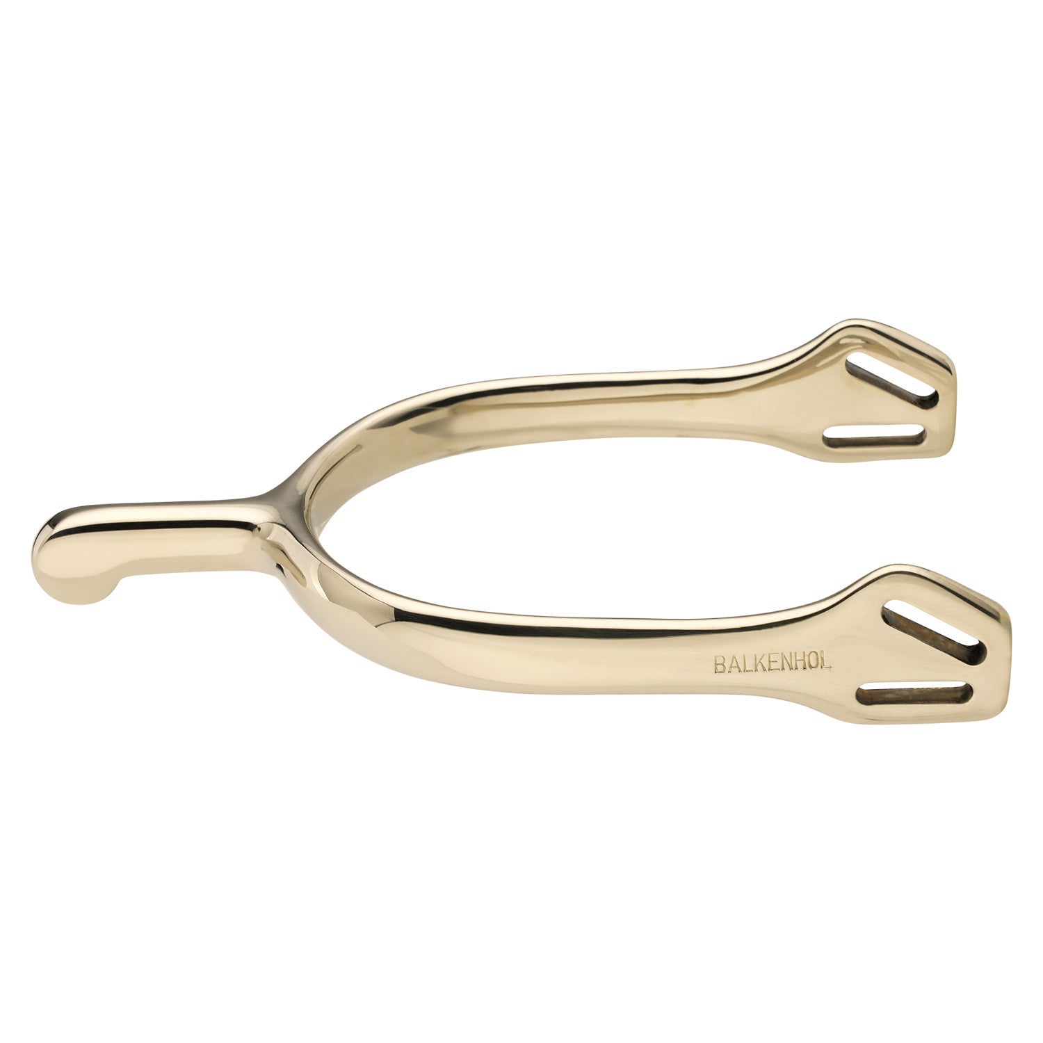 Balkenhol spurs for men with Balkenhol fastening - German Silver highly polished, 40 mm rounded.