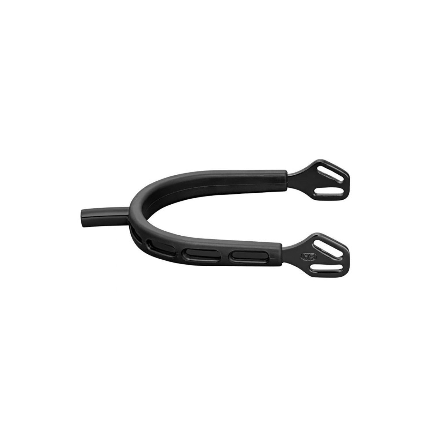 ULTRA fit EXTRA GRIP spurs "Black Series" with Balkenhol fastening - Stainless steel anthracite, 25 mm flat.