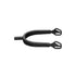 ULTRA fit EXTRA GRIP spurs "Black Series" with Balkenhol fastening - Stainless steel anthracite, 25 mm flat.