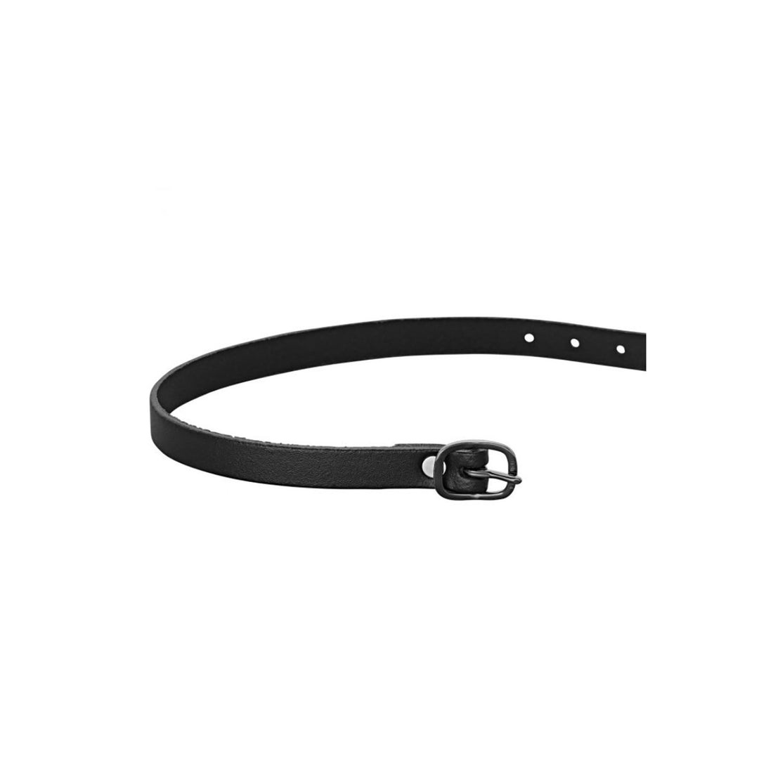 HS SPUR STRAPS LEATHER BLACK  45CM W.BUCKLE ST.ST./BLACK.