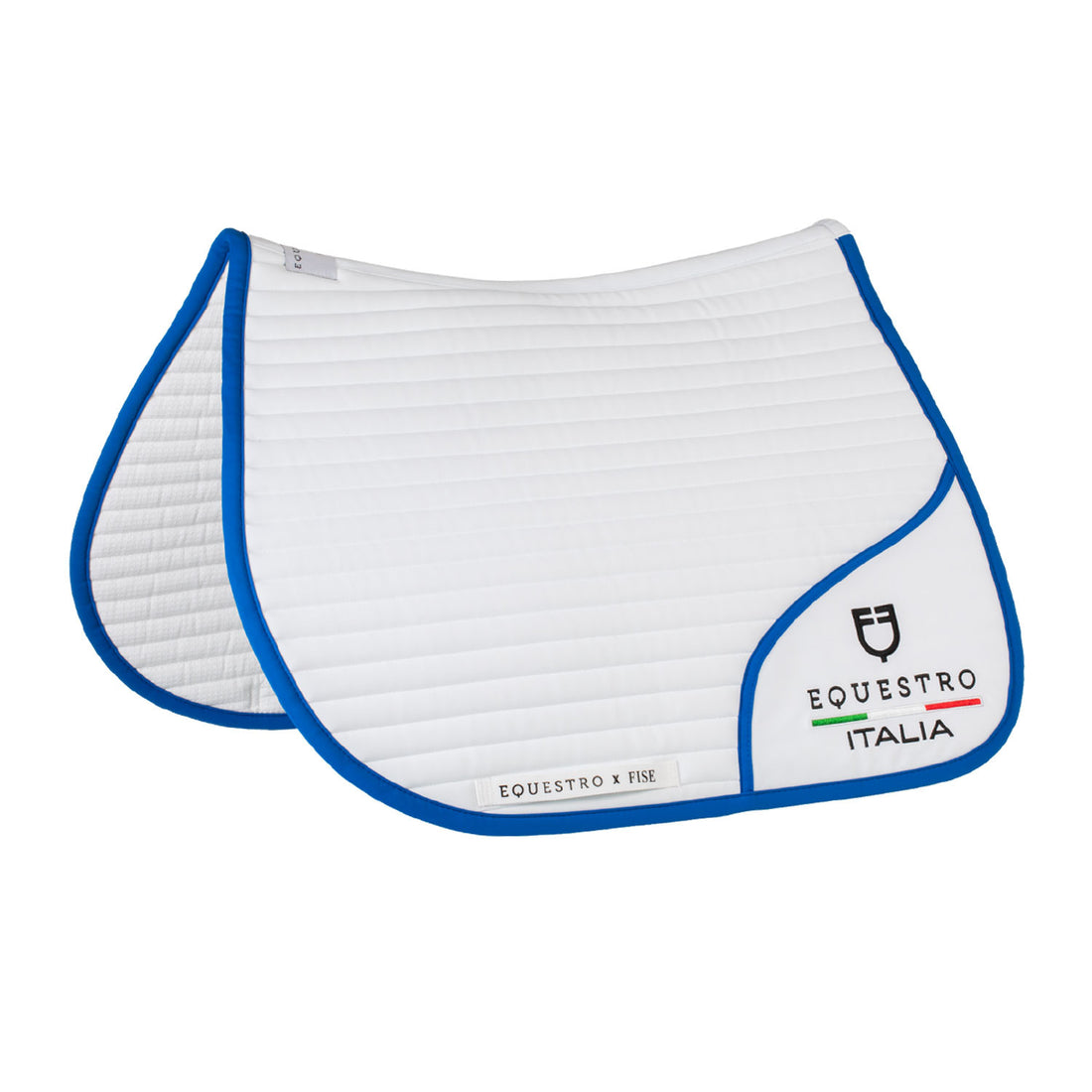 Jumping saddle pad with embroidered logo Equestro X FISE.
