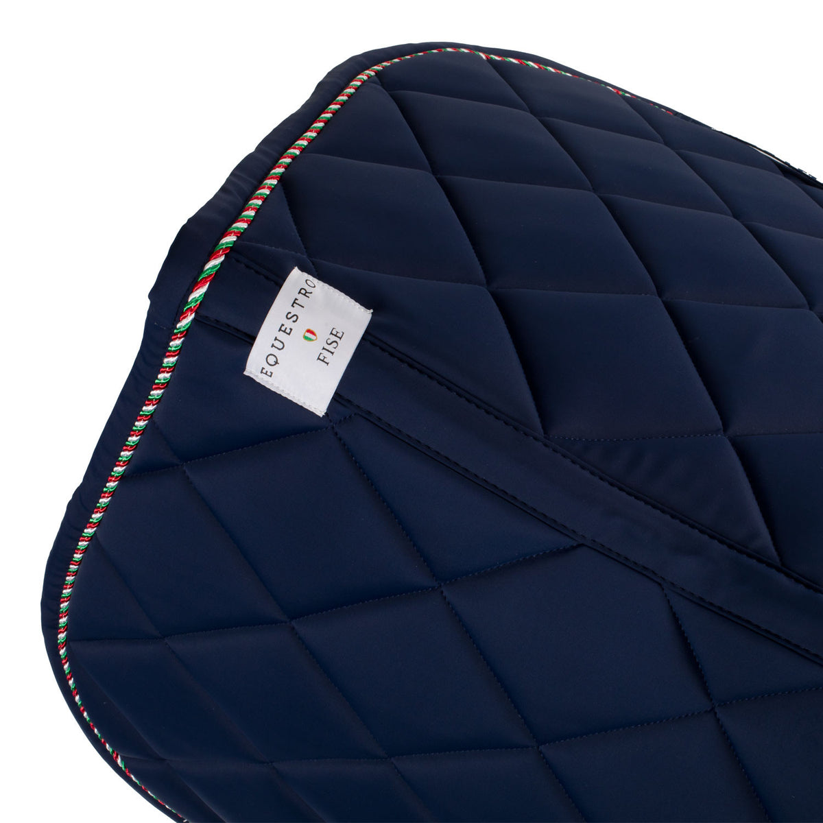 Equestro X FISE Jumping Saddle Pad With Italian Flag Piping