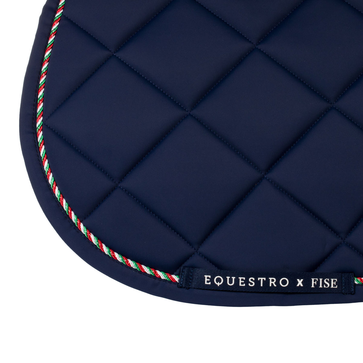 Equestro X FISE Jumping Saddle Pad With Italian Flag Piping