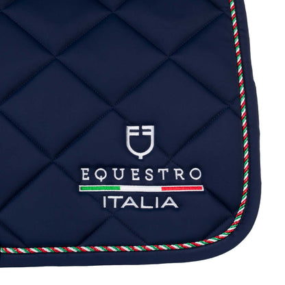 Equestro X FISE Jumping Saddle Pad With Italian Flag Piping