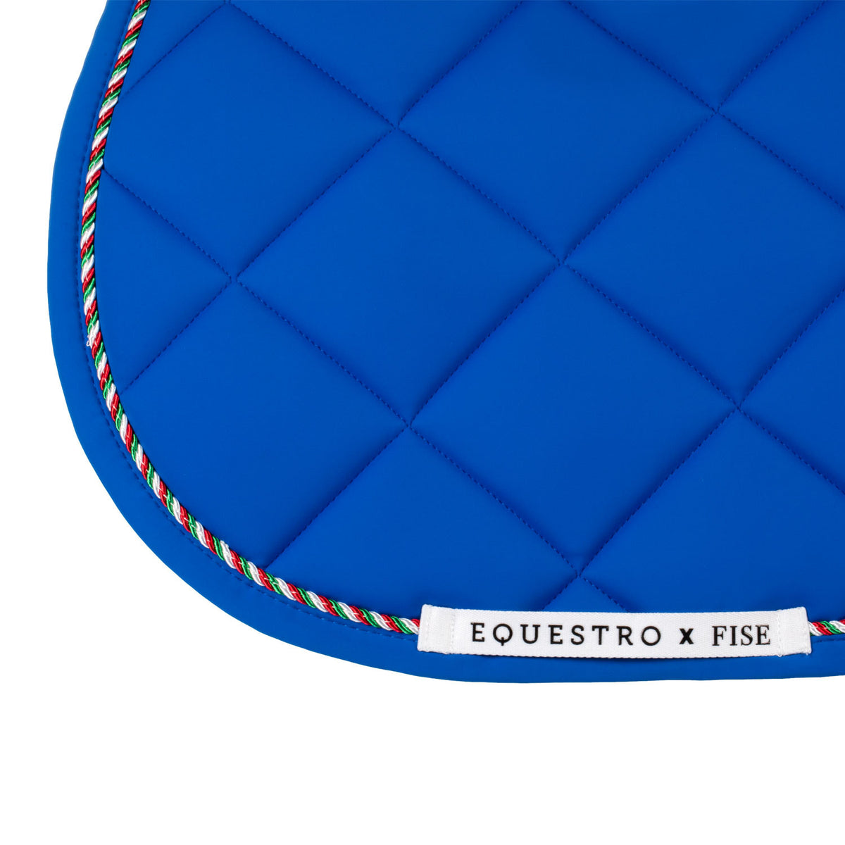 Equestro X FISE Jumping Saddle Pad With Italian Flag Piping