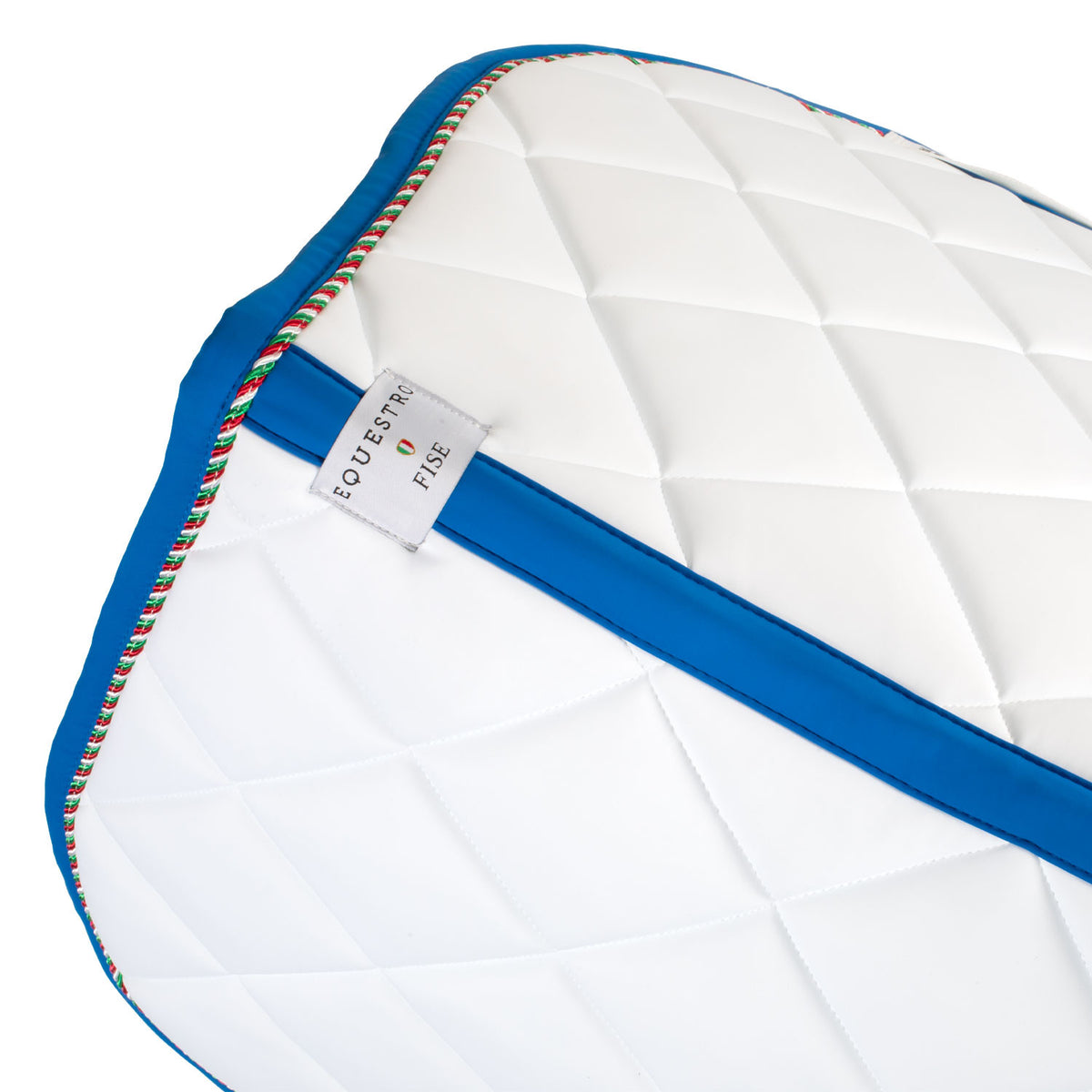 Equestro X FISE Jumping Saddle Pad With Italian Flag Piping