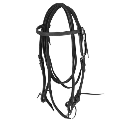STRAIGHT BRIDLE LEATHER FAT W/REINS.