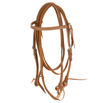 STRAIGHT BRIDLE LEATHER FAT W/REINS.