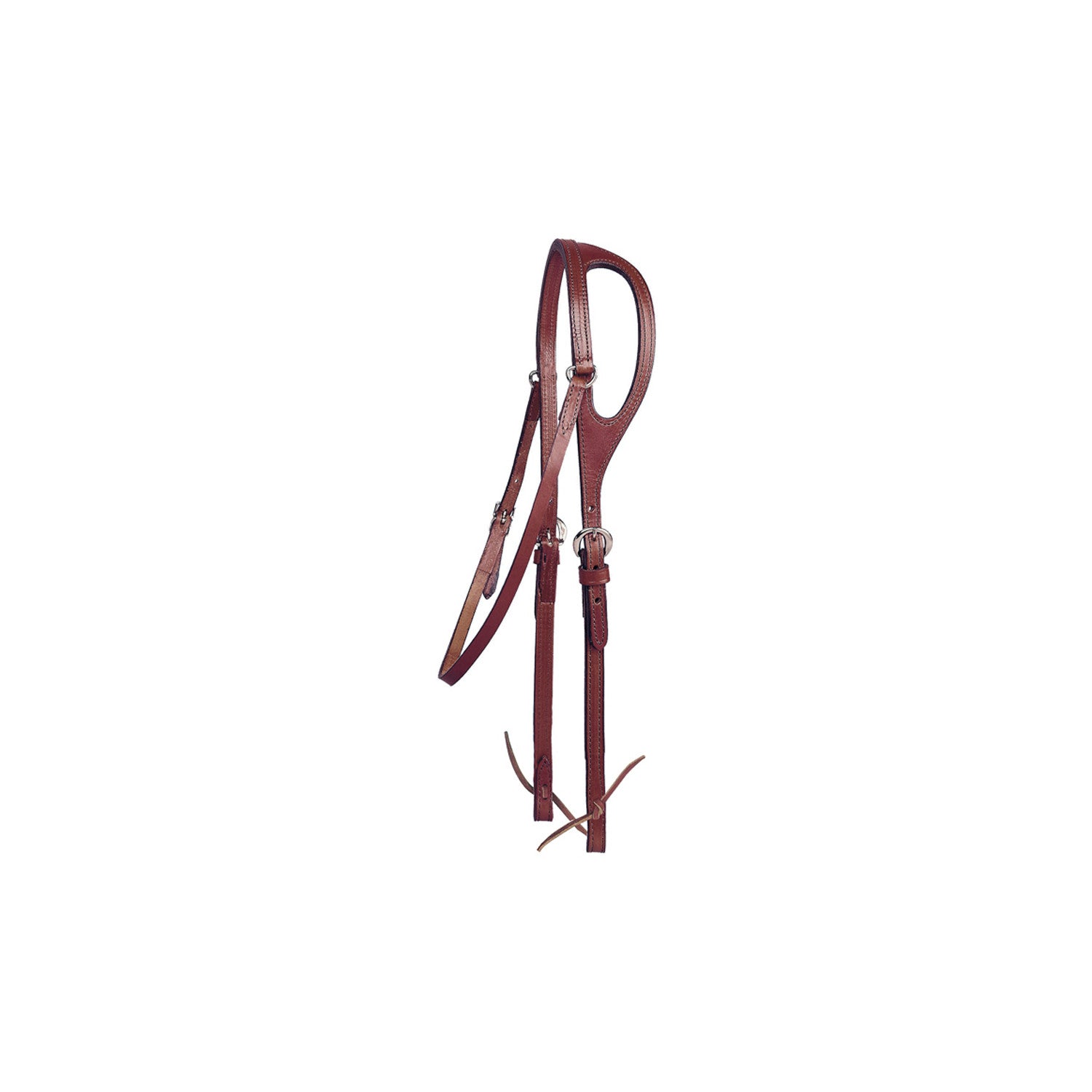 LAKOTA SOFT LINE ERA HEADSTALL WITH THTOAT LATCH AND REINS.