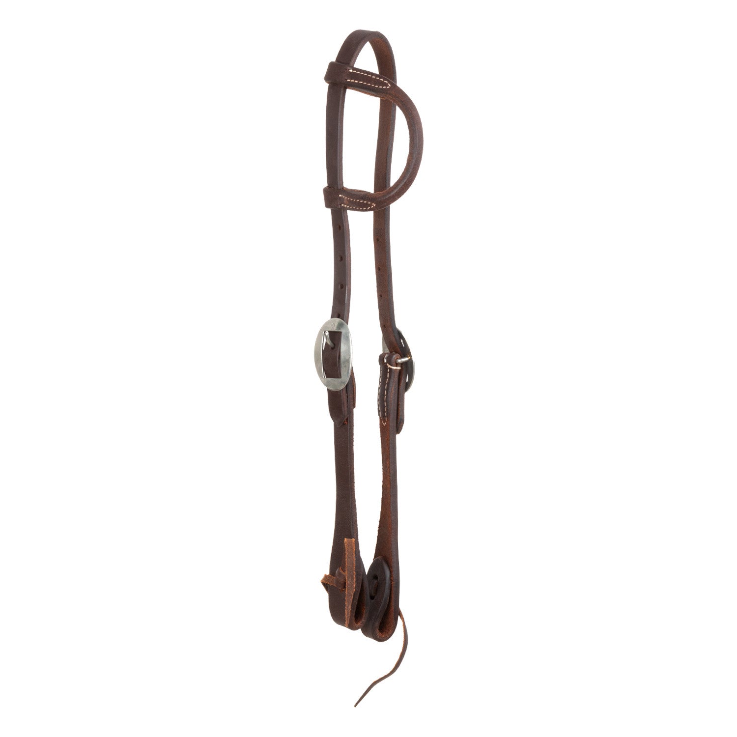 One-ear leather headstall.