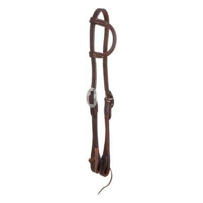 One-ear leather headstall.