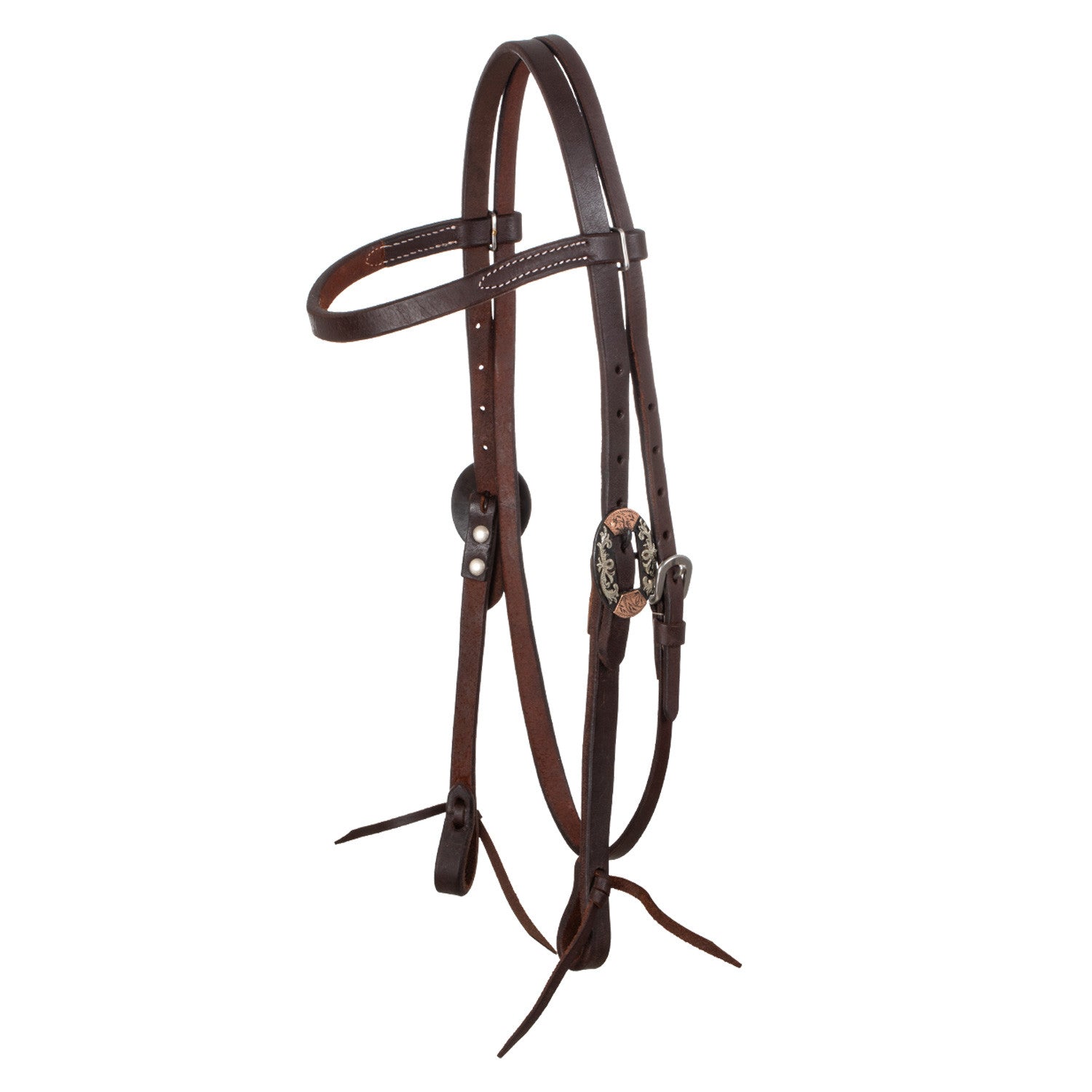 WESTERN FANCY GERMAN SILVER BUCKELS BRIDLE.