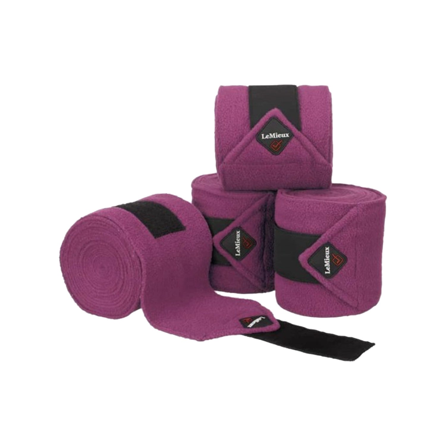 LEMIEUX POLO BANDAGES PLUM SET OF 4.