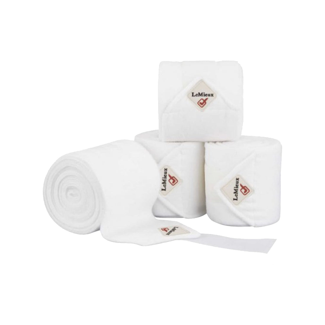 POLO BANDAGES WHITE SET OF 4.