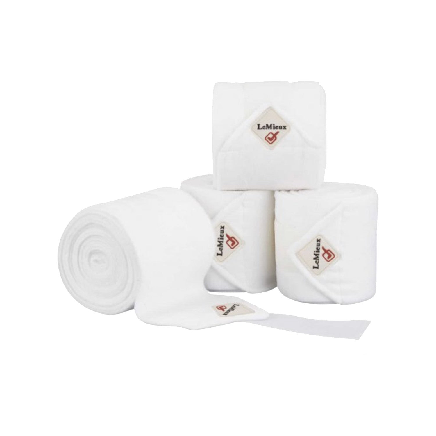 POLO BANDAGES WHITE SET OF 4.