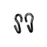 BLACK CURB CHAIN HOOKS.