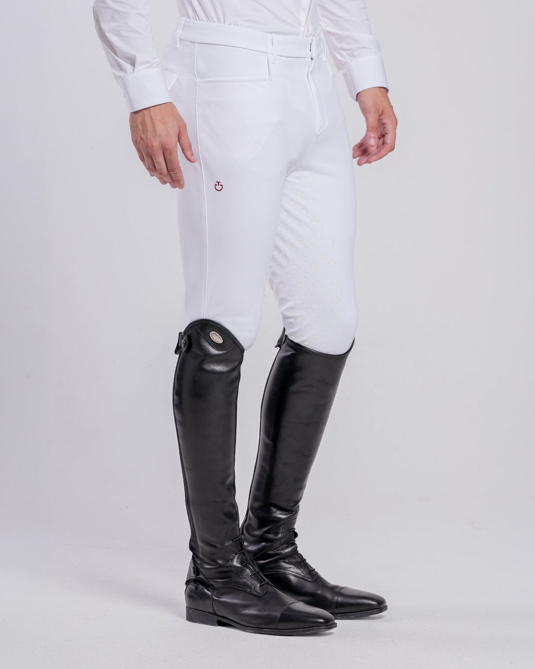 Discover the Cavalleria Toscana Men’s Full Grip Breeches, in white or navy