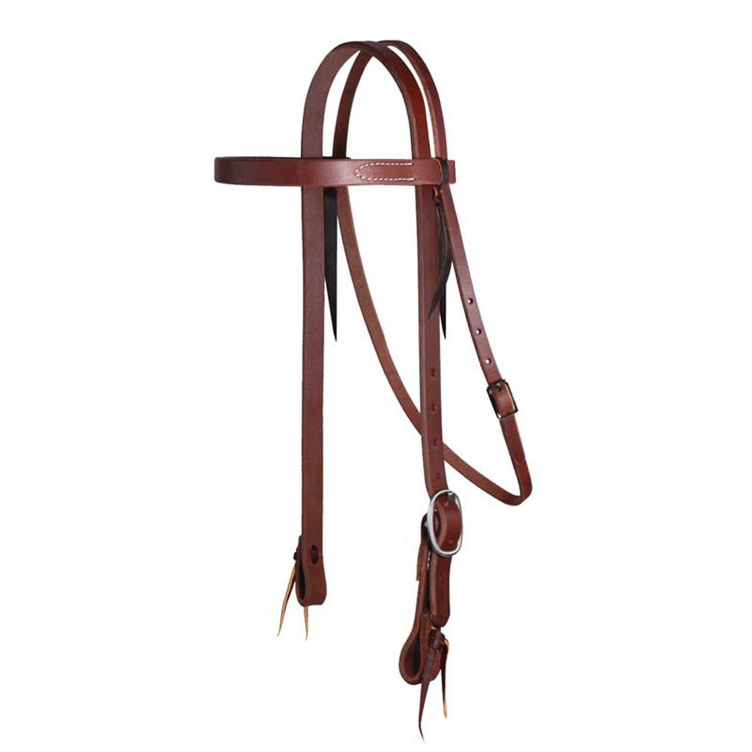 3/4" GREASED LEATHER WESTERN BRIDLE.
