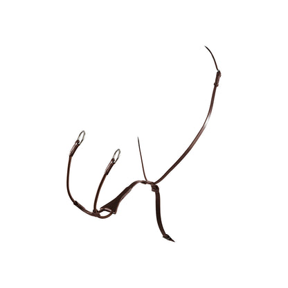 Tanned leather collier martingale.