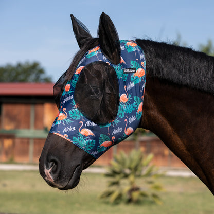 Anti-fly mask with ear cover net.