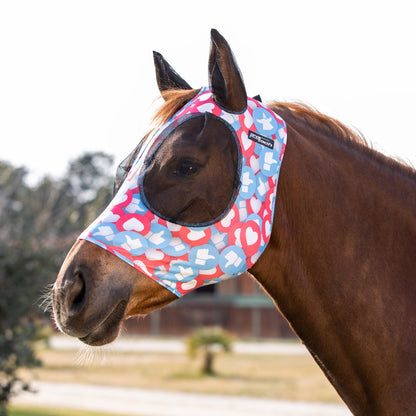 Anti-fly mask with ear cover net.