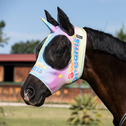 UNICORN  ANTI-FLY MASK WITH EAR COVER NET.