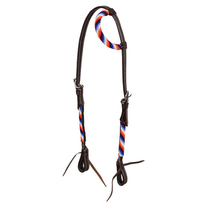 One ear beaded embrodery bridle.