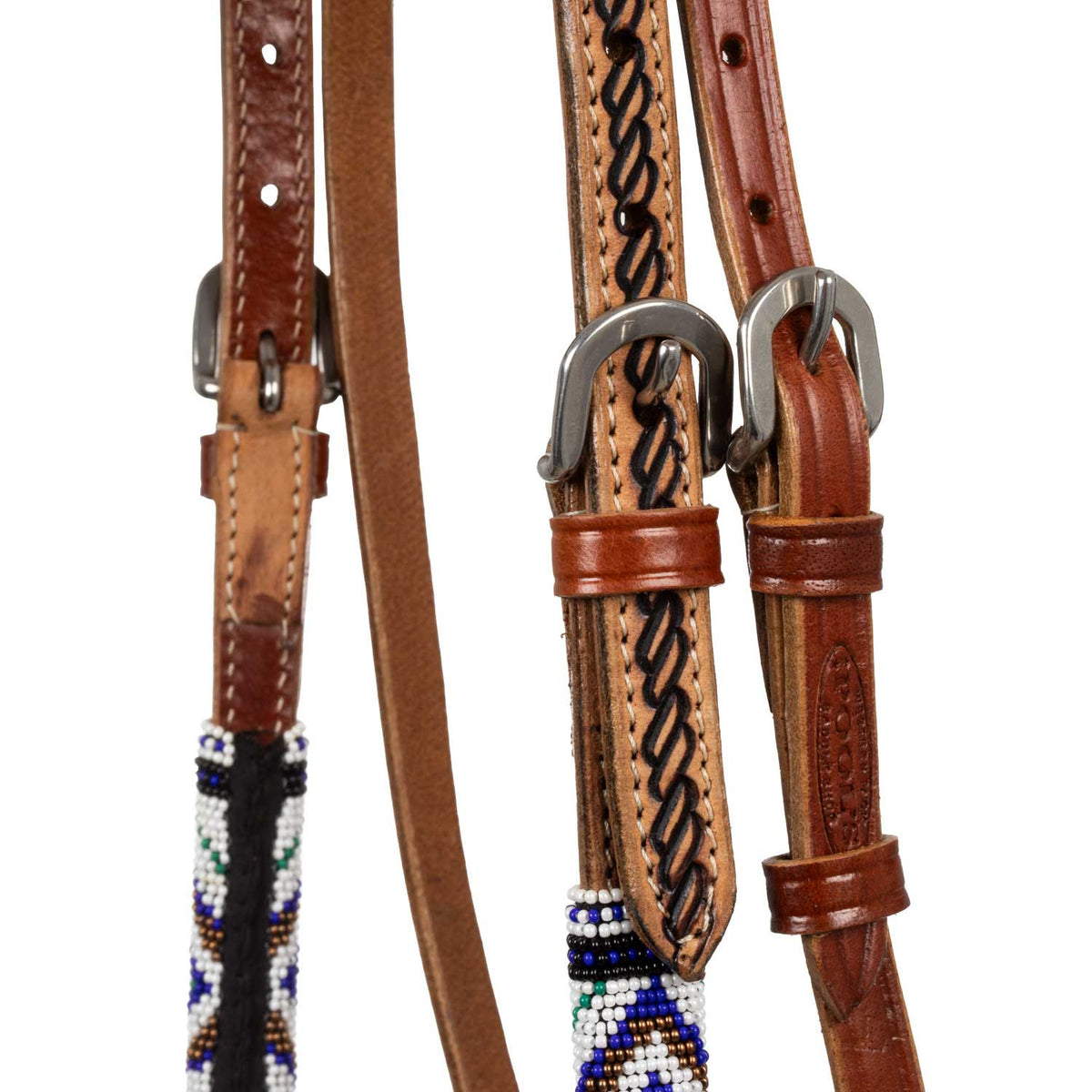 HEADSTALL WITH BLUE DIAMOND DECORATIONS
