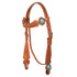 WESTERN BRIDLE WITH BLUE STONES.