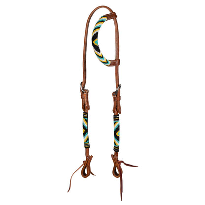 Abstract decorations western bridle.