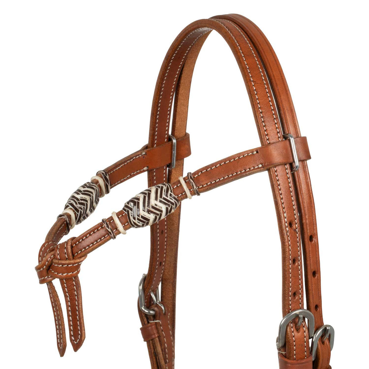 Rawhide core bosal set with cotton mecate reins