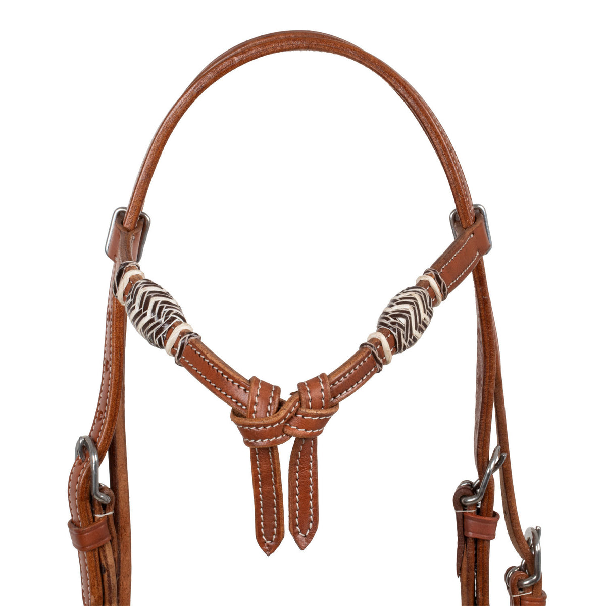 Rawhide core bosal set with cotton mecate reins