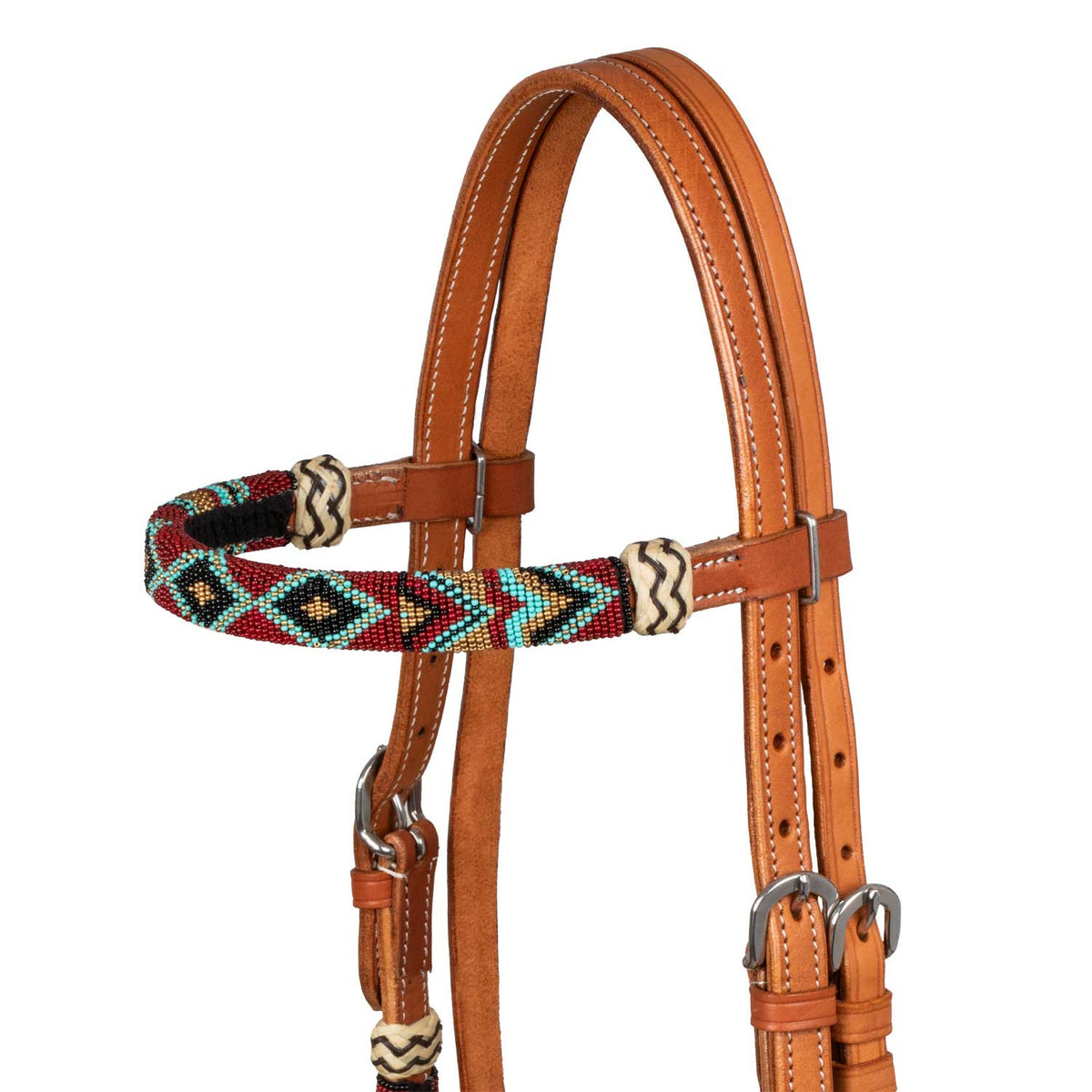 BURGUNDY PEARLS SET WITH HORSEHAIR MECATE REINS