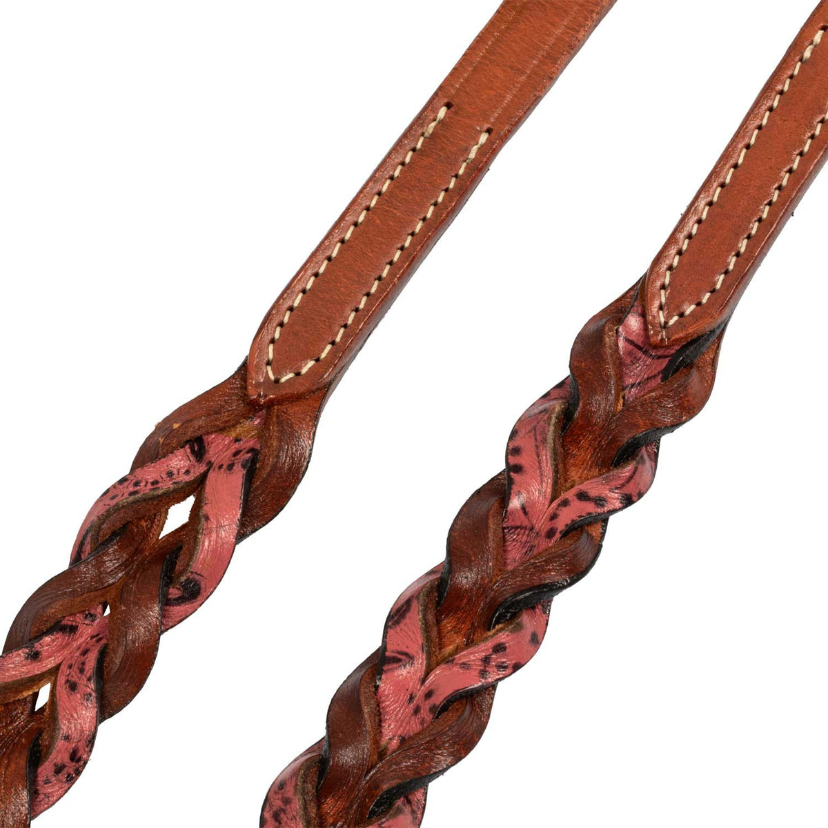 Braided leather decorations reins