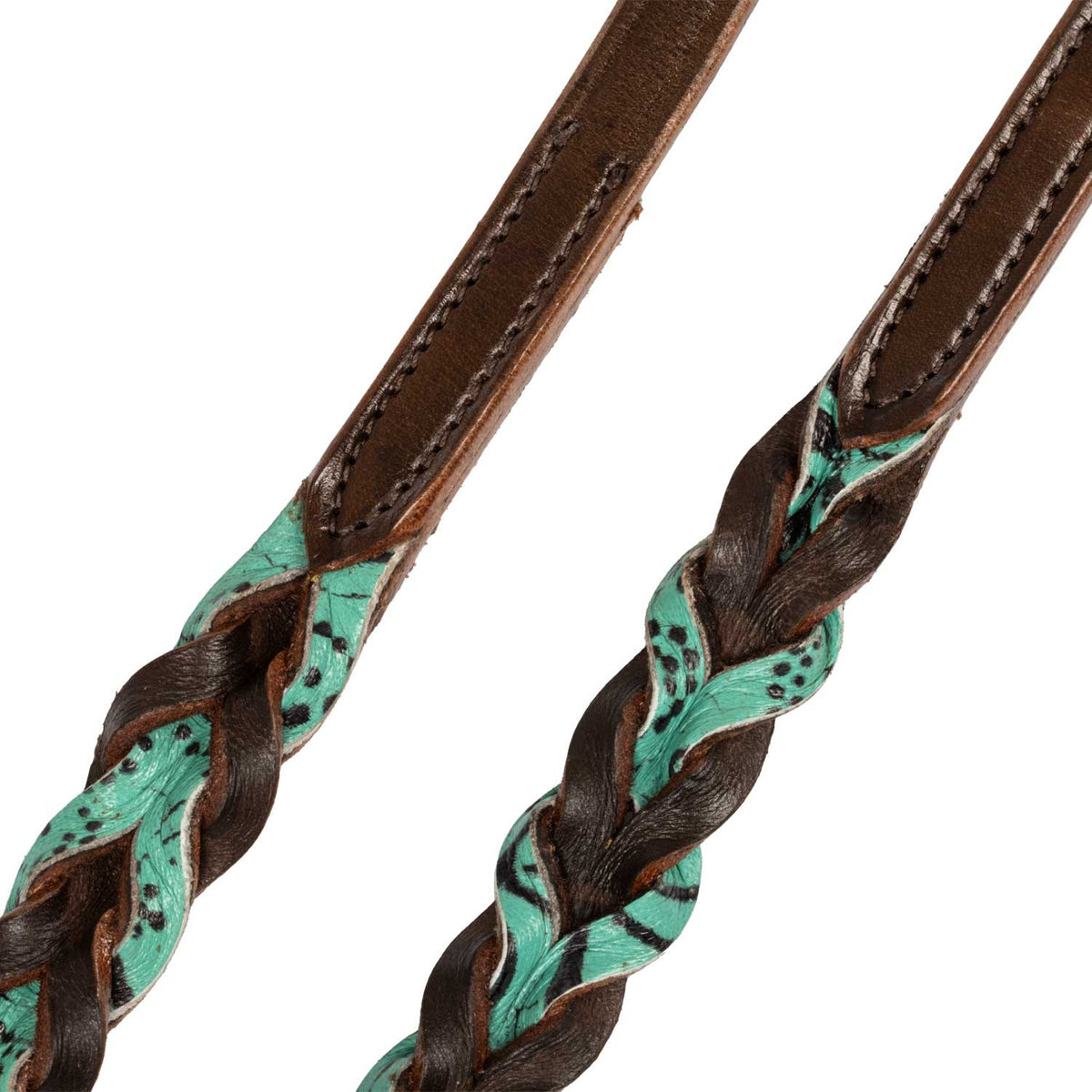 Braided leather decorations reins