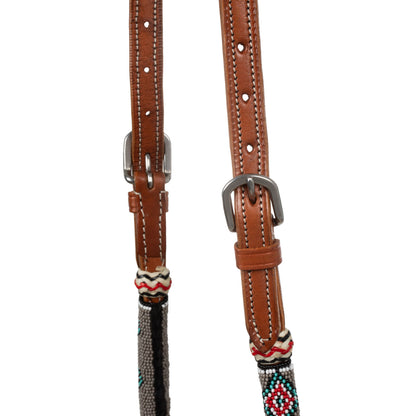 Sand pearls bosal set with cotton mecate reins
