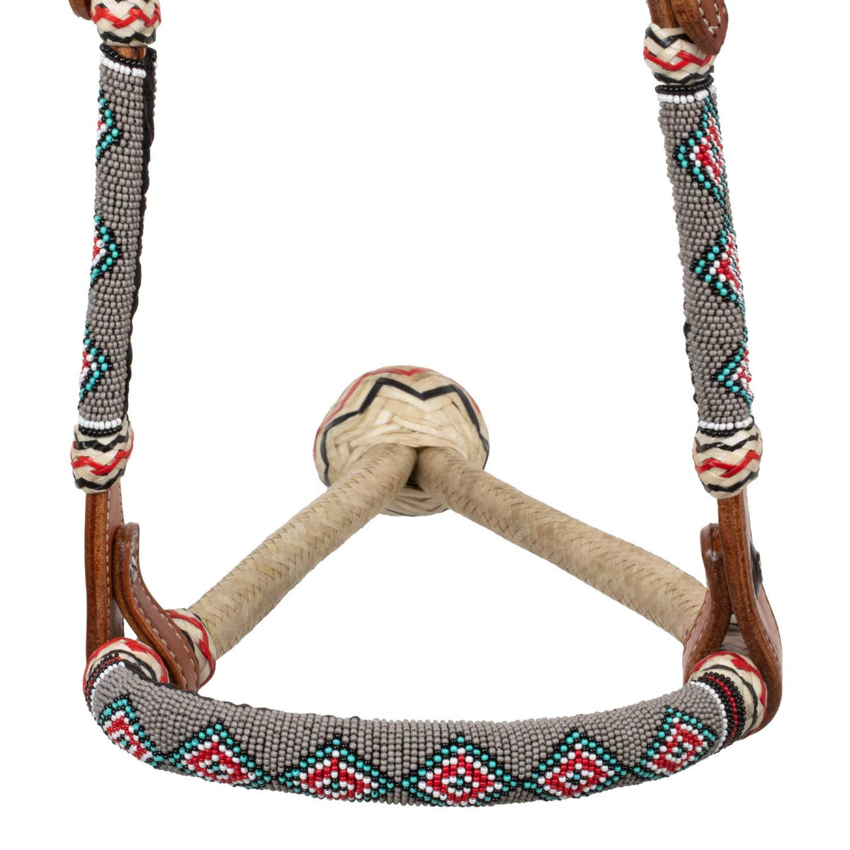 Sand pearls bosal set with cotton mecate reins
