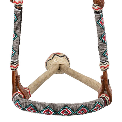 Sand pearls bosal set with cotton mecate reins